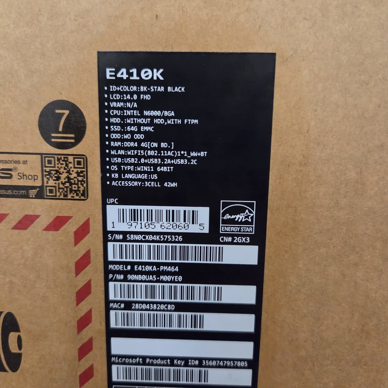 ASUS 14″ Laptop – E410KA