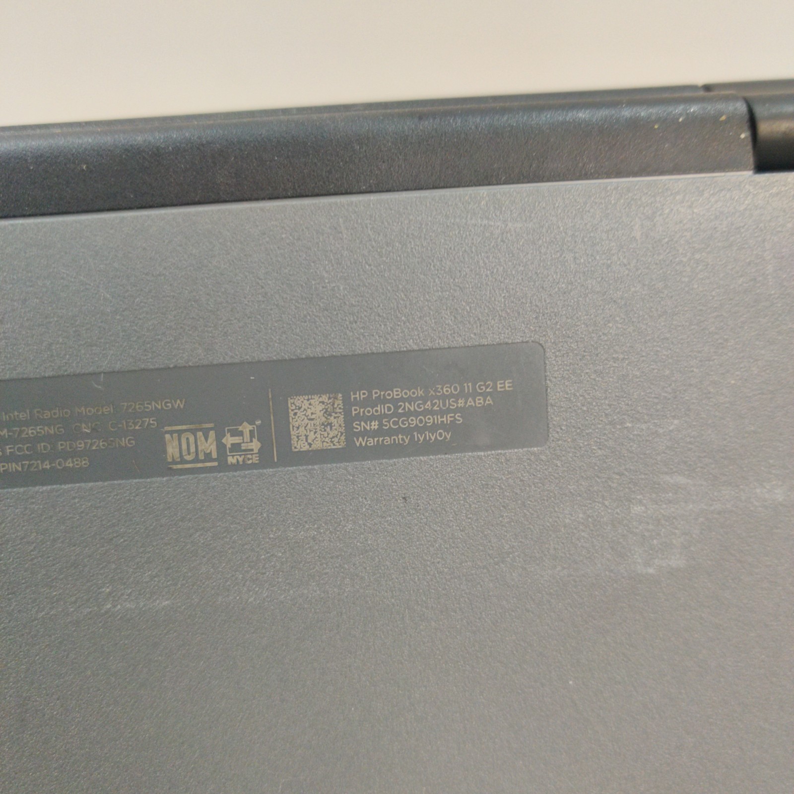 HP ProBook x360 11 G2 EE m3-7Y30 8GB RAM NO SSD/OS/AC ADAPTER FOR PARTS NO POWER