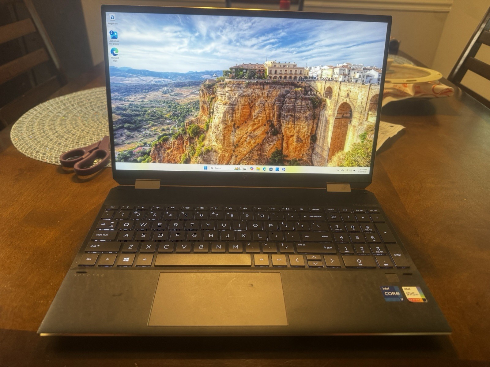 HP Spectre x360 15″ 4K Touch i7-1165G7 16GB 477GB SSD 85% Battery Health Win 11