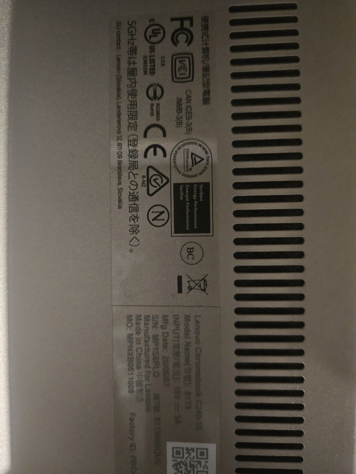 Lenovo Chromebook C340-15 4GB ram 64GB of eMMC storage 1920×1080