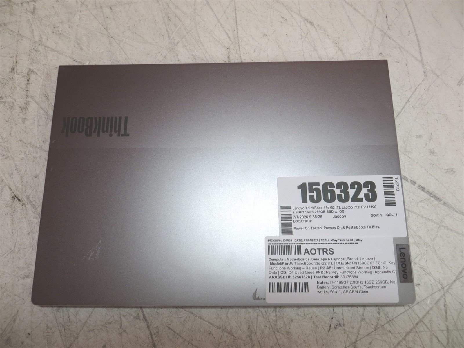 Lenovo ThinkBook 13s G2 ITL Laptop Intel i7-1165G7 2.8GHz 16GB 256GB SSD w/ OS