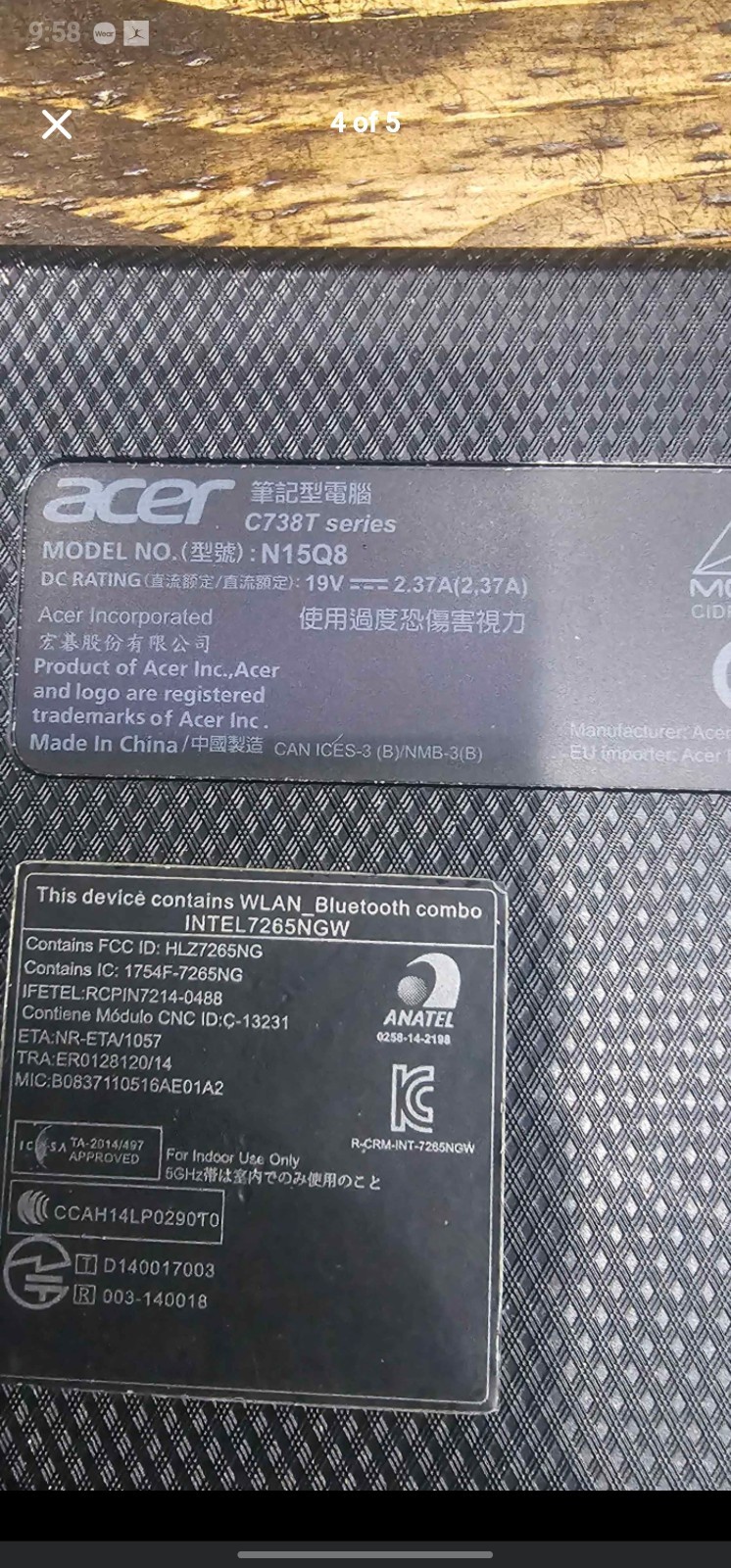 Acer N15Q8 2in1 flip laptop