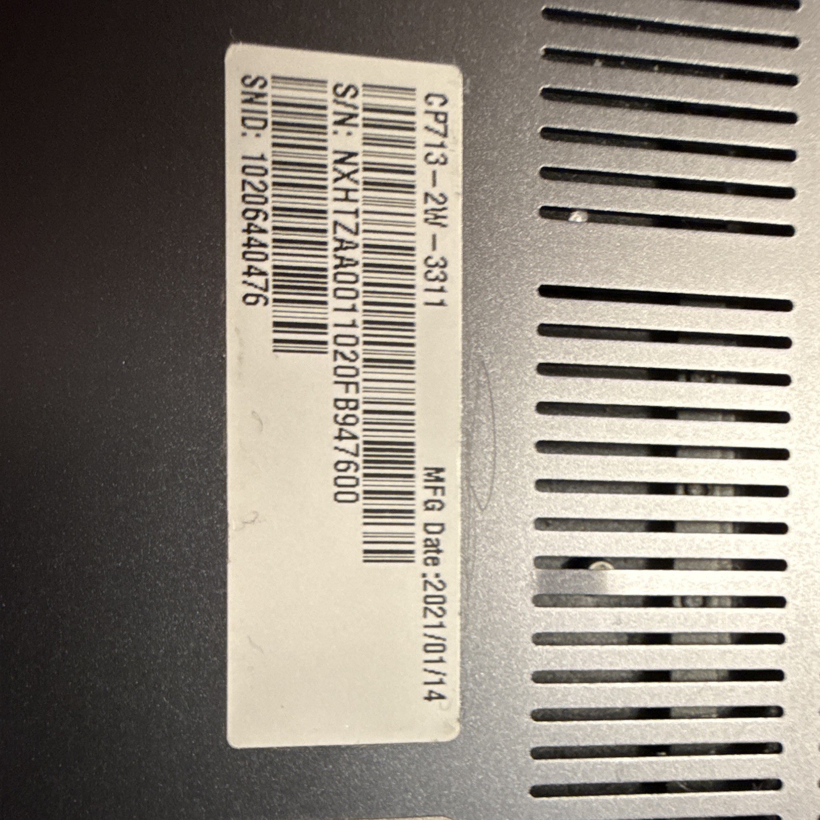 Linux 13” 2K LED Acer Cbook Spin CP713-2W i5-10210U 8GB 256GBNVME & 5G Hotspot