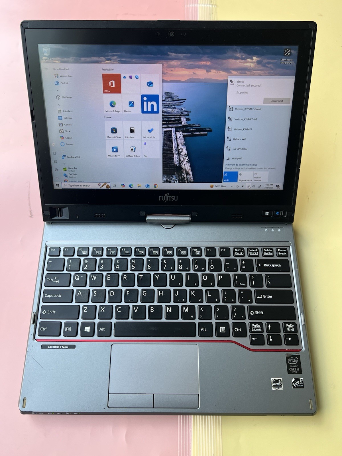 FUJITSU LIFEBOOK T725 (2 IN 1) Core i5-5300U 8GB 128GB SSD HDMI TOUCH BLUETOOOTH