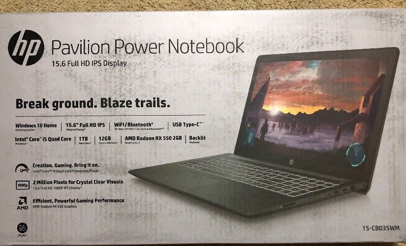 HP Pavilion Onyx Blizzard i5-7300HQ 3.5GHz. 1TB 12GB Radeon RX550 2GB gaming