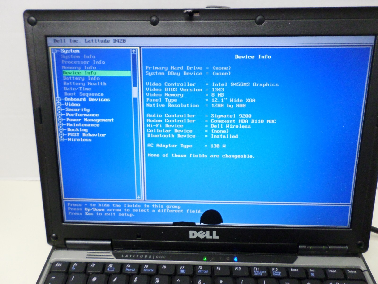 Dell Latitude D420 Intel Core 2 Duo 1.2 GHz 2 GB RAM. NO HD