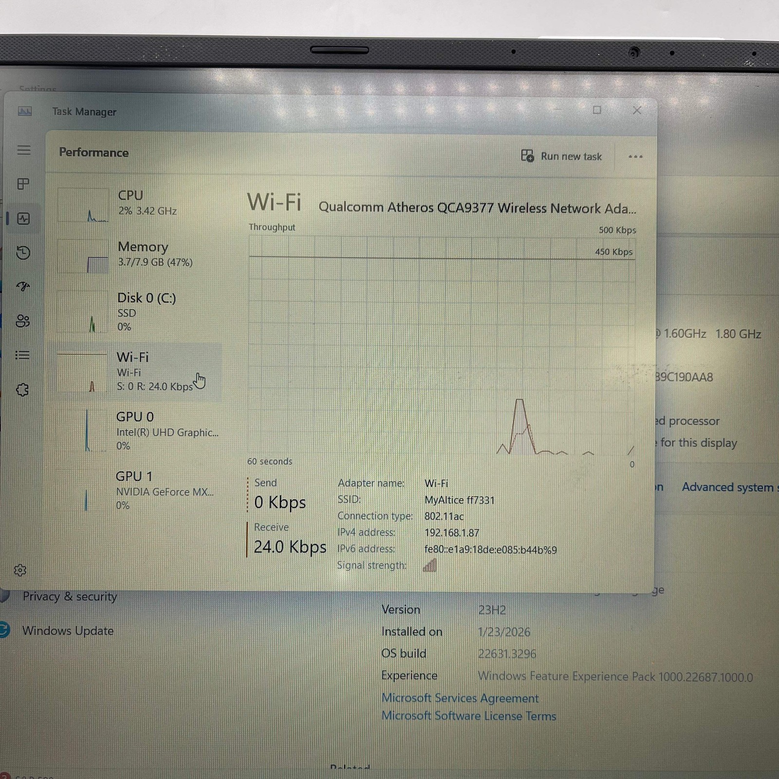 Asus Vivobook 15 X512F 15.6″ i5-8265U 1.6GHz 8GB RAM 512GB SSD GeForce MX230