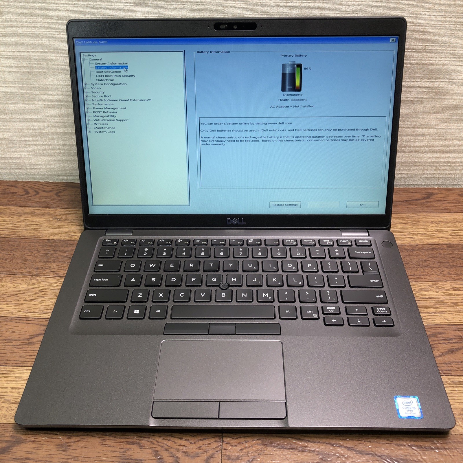 Dell Latitude 5400 14” Core i5-8350U 1.70GHz 256GB SSD 16GB RAM DDR4