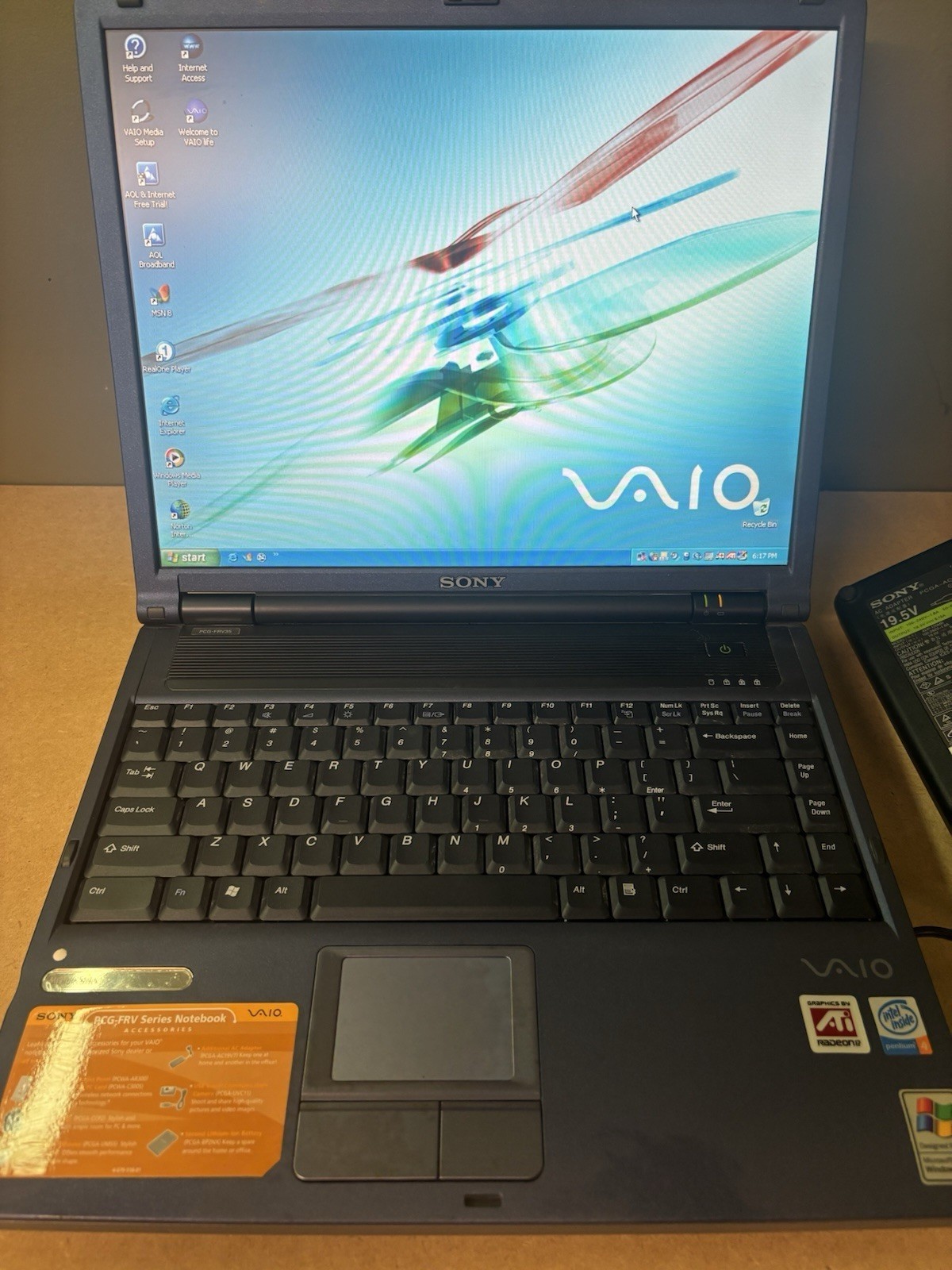 Sony VAIO Laptop PCG-9L1L | Vintage Tested, Fully Working, Includes Power Cord