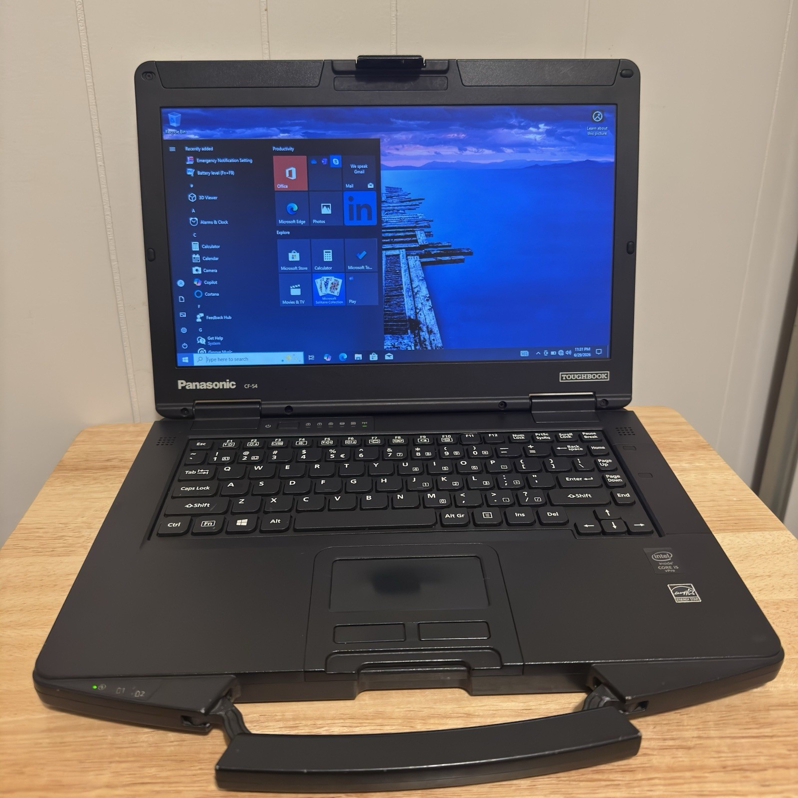 Panasonic Toughbook CF-54 MK1 14″ Laptop (i5, 4GB RAM, 256GB SSD) w/ Fischer USB