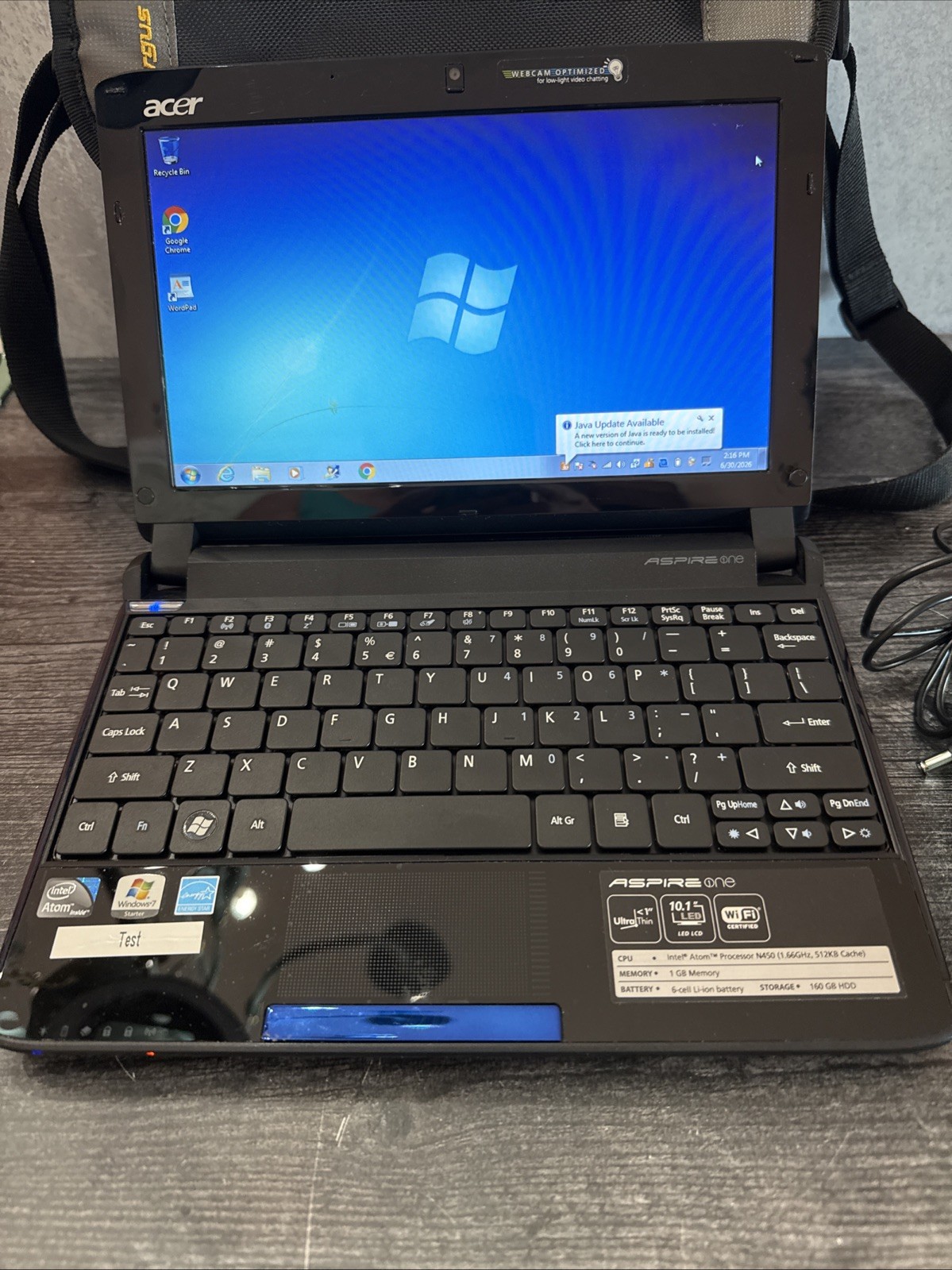 Acer Aspire One Mini Laptop With Case