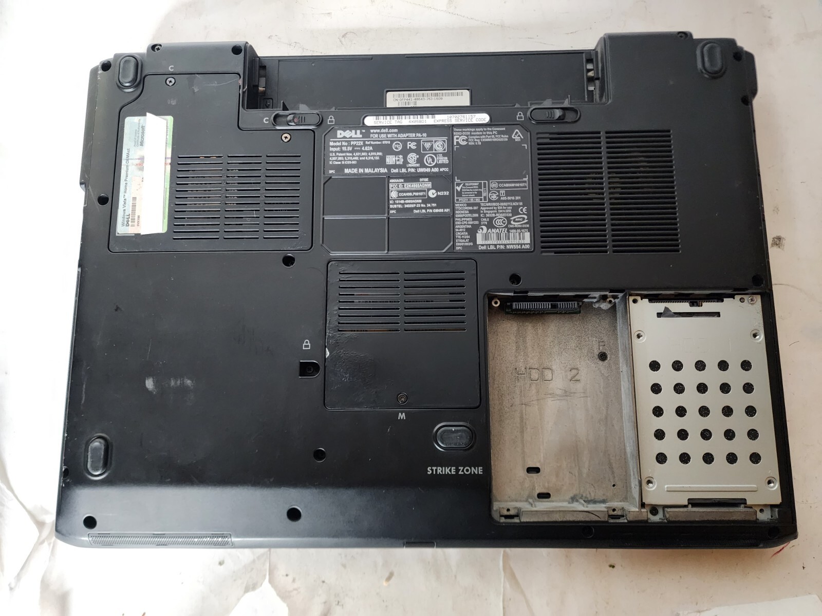 Dell Inspiron 1720 Core 2 Duo 2.0GHz 2GB RAM 160gb Hdd Boots To Bios