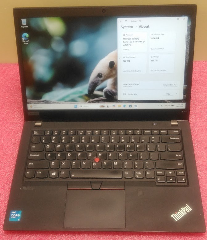 Lenovo ThinkPad T14 Gen 2 – i5-1145G7 – 256GB NVMe – 8GB RAM – Win 11
