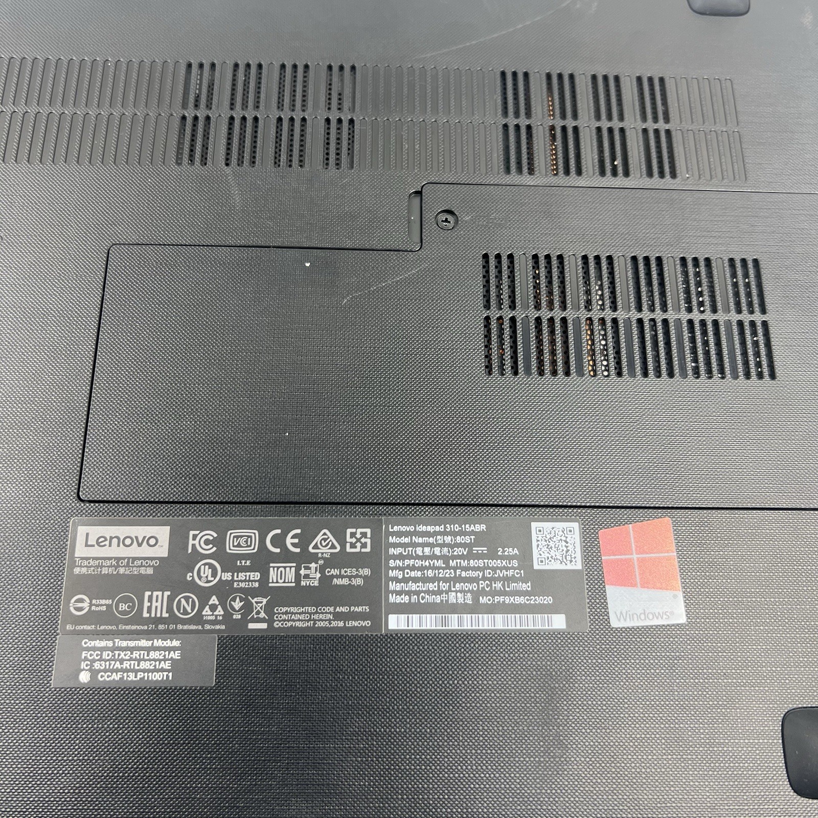Lenovo Ideapad 310-15ABR 15.6″ AMD A12-9700P Radeon R7 4GB RAM 1 TB HDD Win 11P