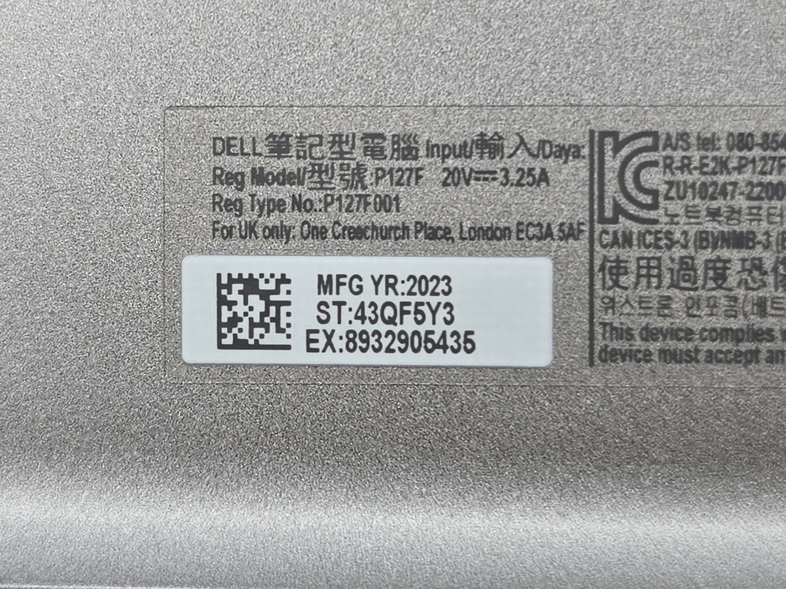 Dell Latitude 5540 15″ FHD 13TH I7-1365U 256GB SSD 32GB W11P IRCam Warranty