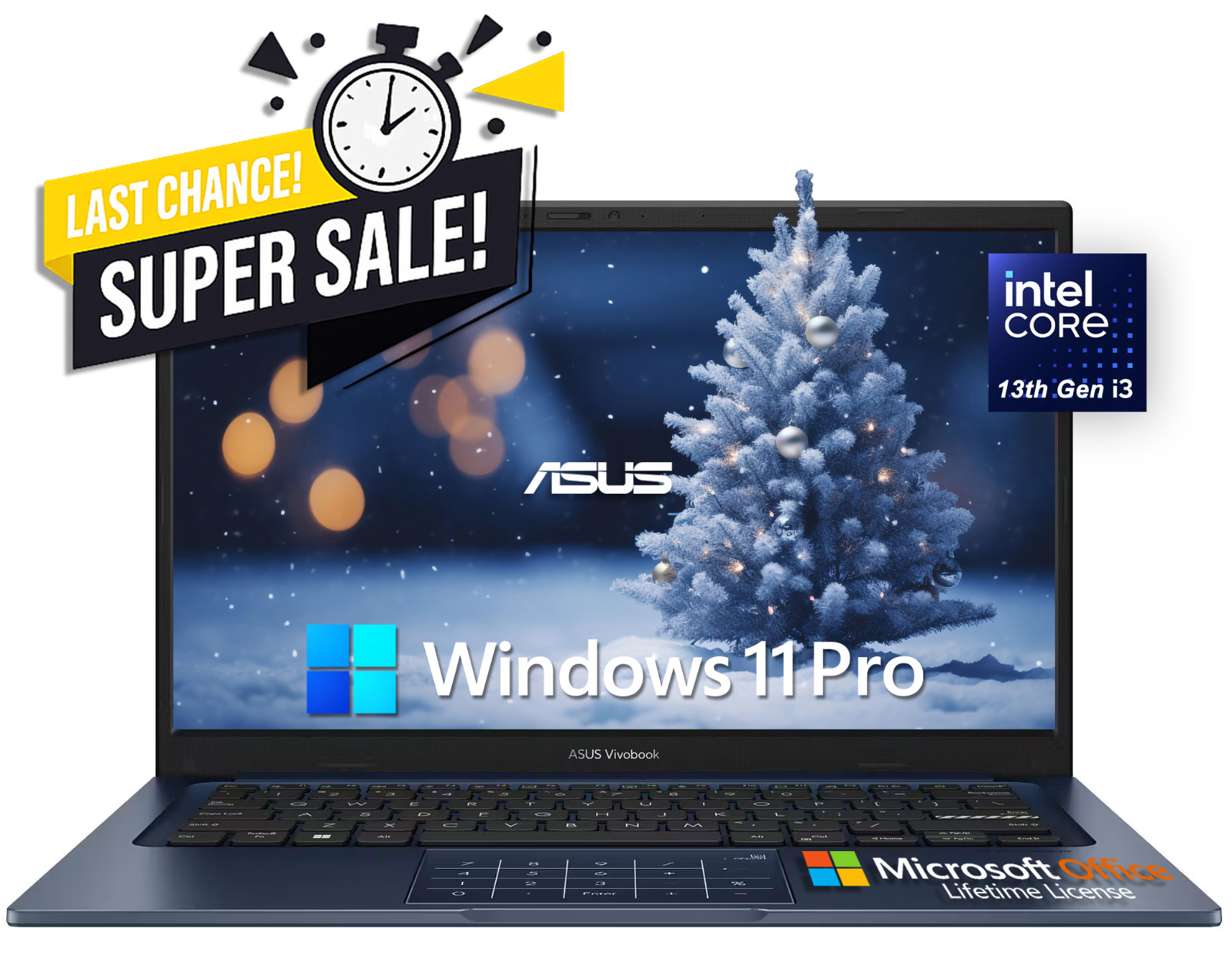 2026 ASUS Vivobook 14 Laptop Office 13thGen Intel i3 12GB RAM 512GB SSD Open Box