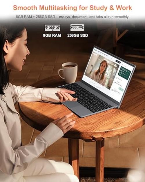 14 Inch Laptop Portable Laptop Computer for Student & Business, 8GB RAM, 256GB