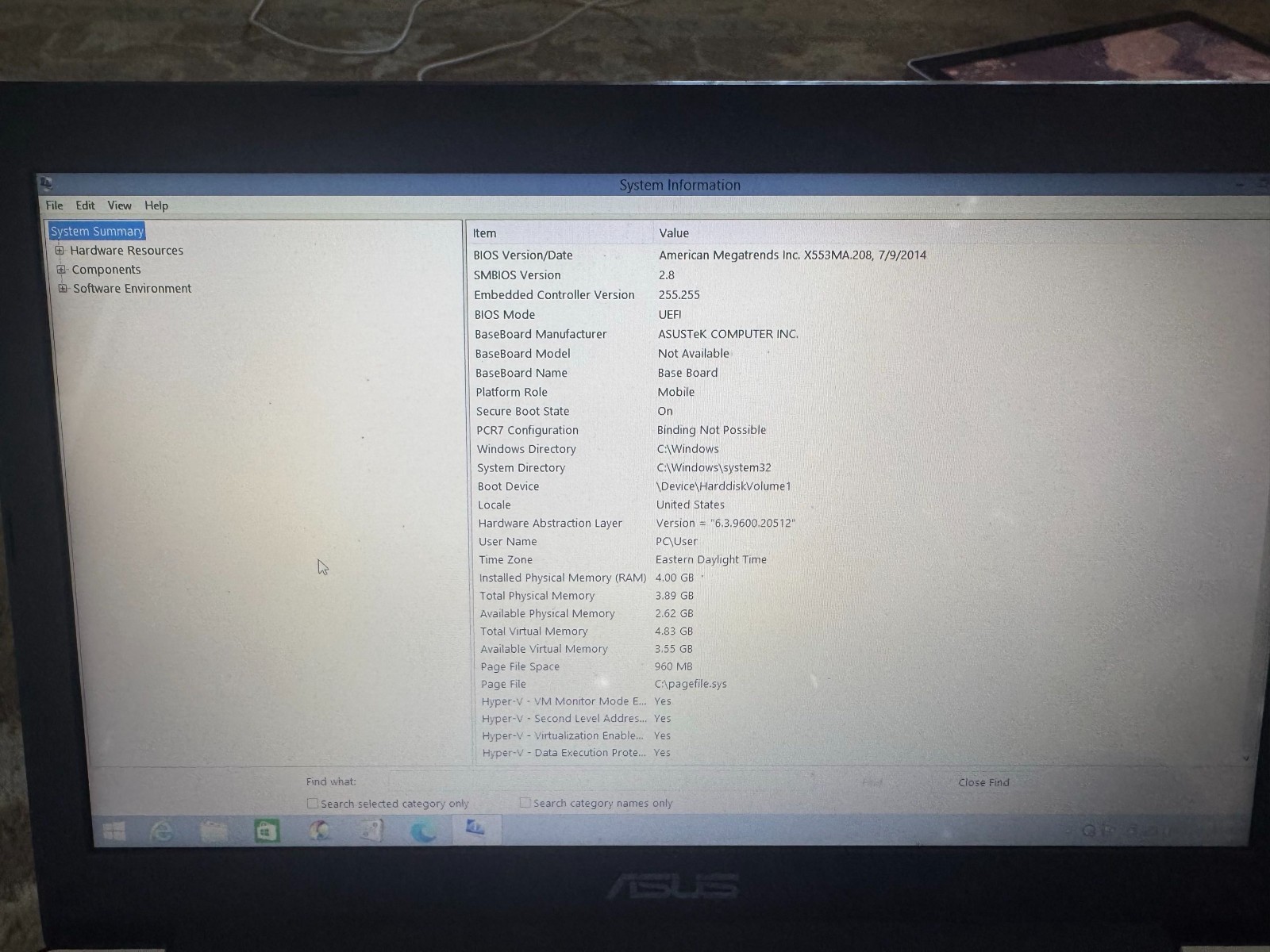 ASUS D553M Laptop 15.6″ Intel Celeron N2830 2.16GHz 4GB RAM 64GB SSD Windows