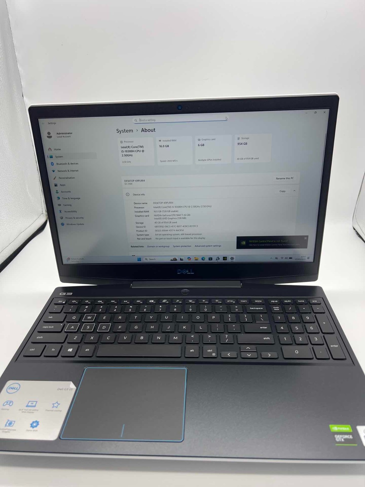 Dell G3 15.6″ 120Hz Gaming Laptop i5-10300H GTX 1660 Ti 16GB 512GB SSD