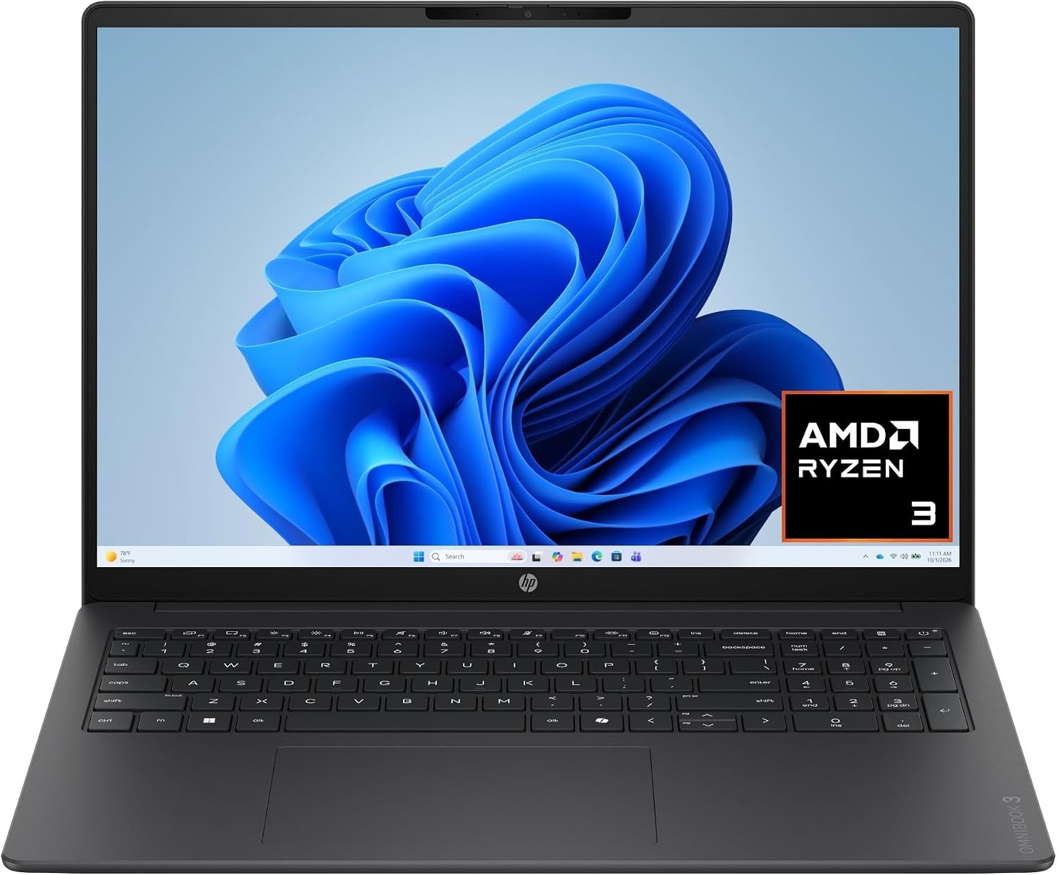 New Sealed Box – HP OmniBook 3 16″ Laptop PC, Touchscreen, Ryzen 3, 8GB, 256GB