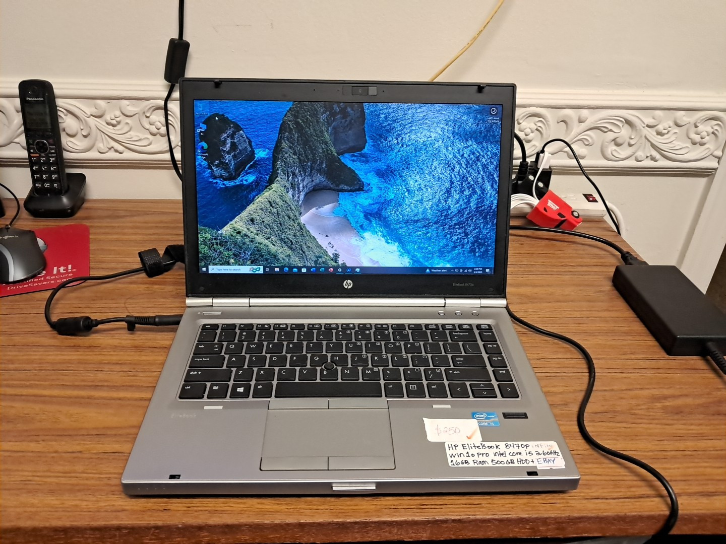 14.1″ HP Elitebook 8470p Laptop Windows 10 Pro Core i5 2.6ghz 16gb 500 GB Hdd