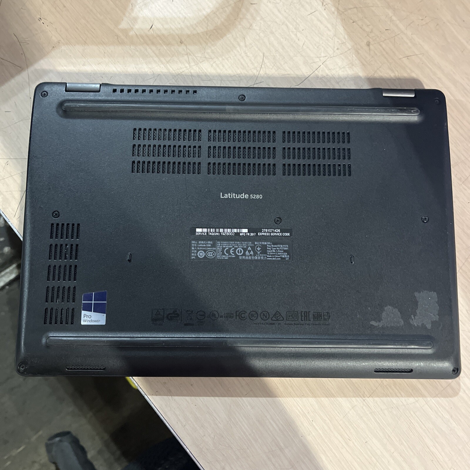DELL LATITUDE 5280 INTEL CORE I3-7100U 2.40GHZ 8GB RAM NO HD :