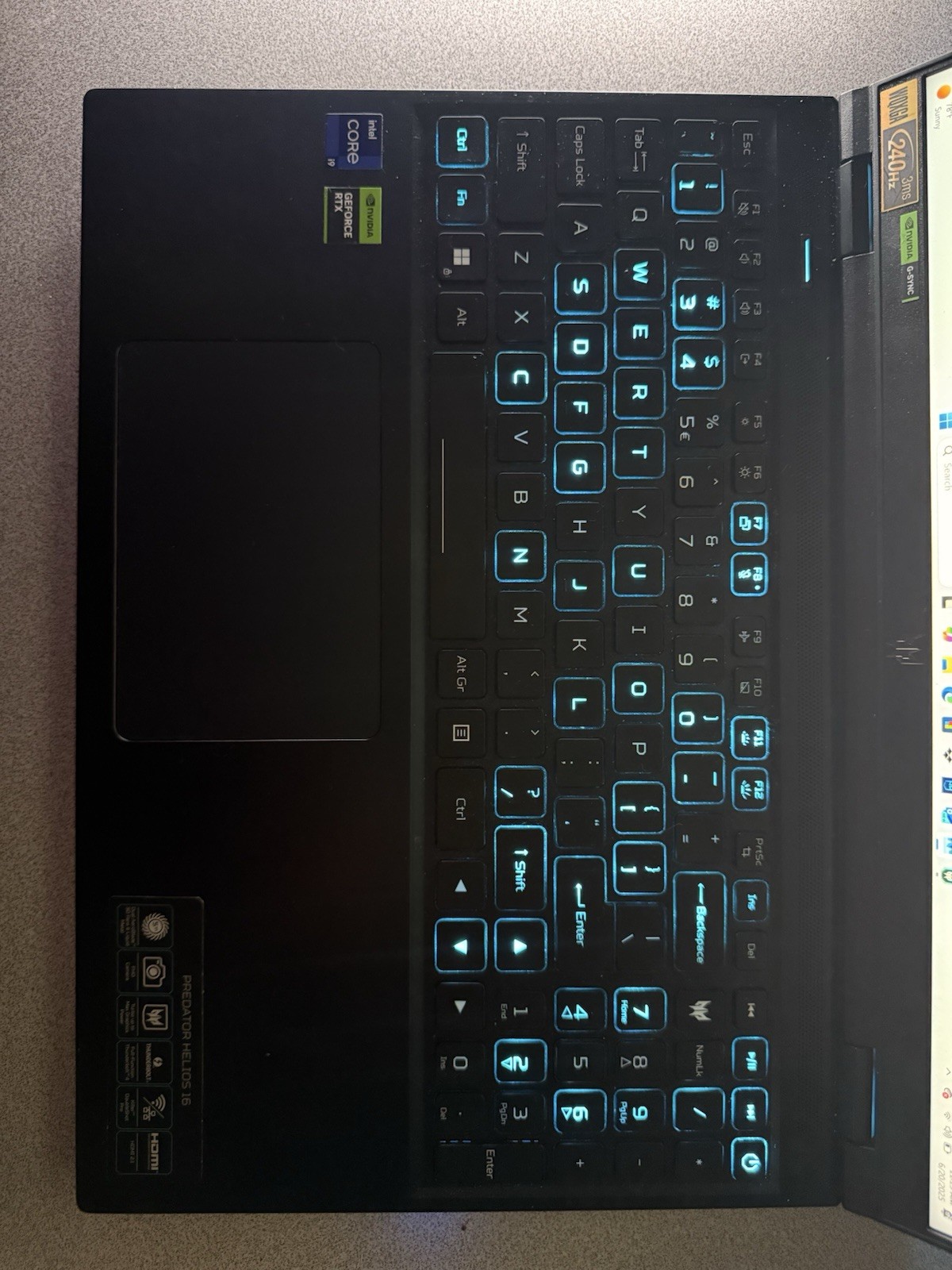 Acer Predator Helios 16″ 240Hz, Intel Core i9 13th, 32GB DDR5, 1TB SSD, RTX 4080