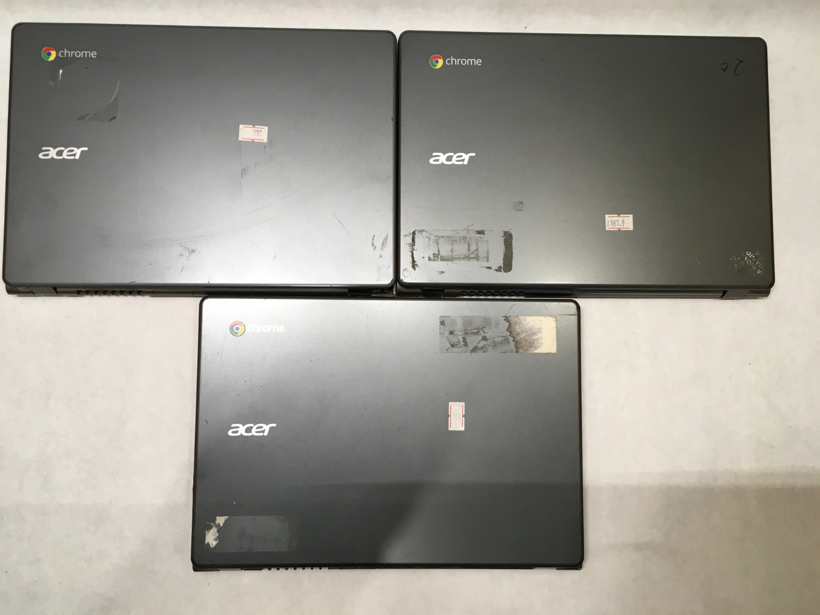 Lot of 6 Acer Chromebook C720 Celeron 2 GB Ram 16 GB Storage Many Issues- FT