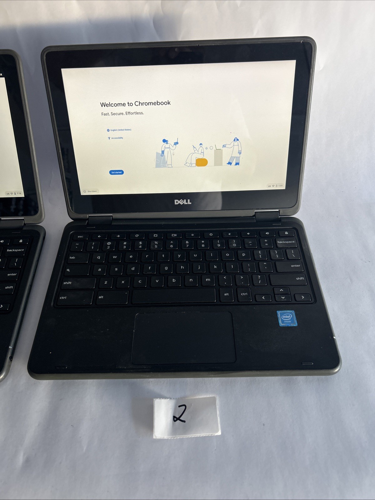 2 Dell Chromebook 3189 For Parts: Screen, Keyboard, Motherboard & More