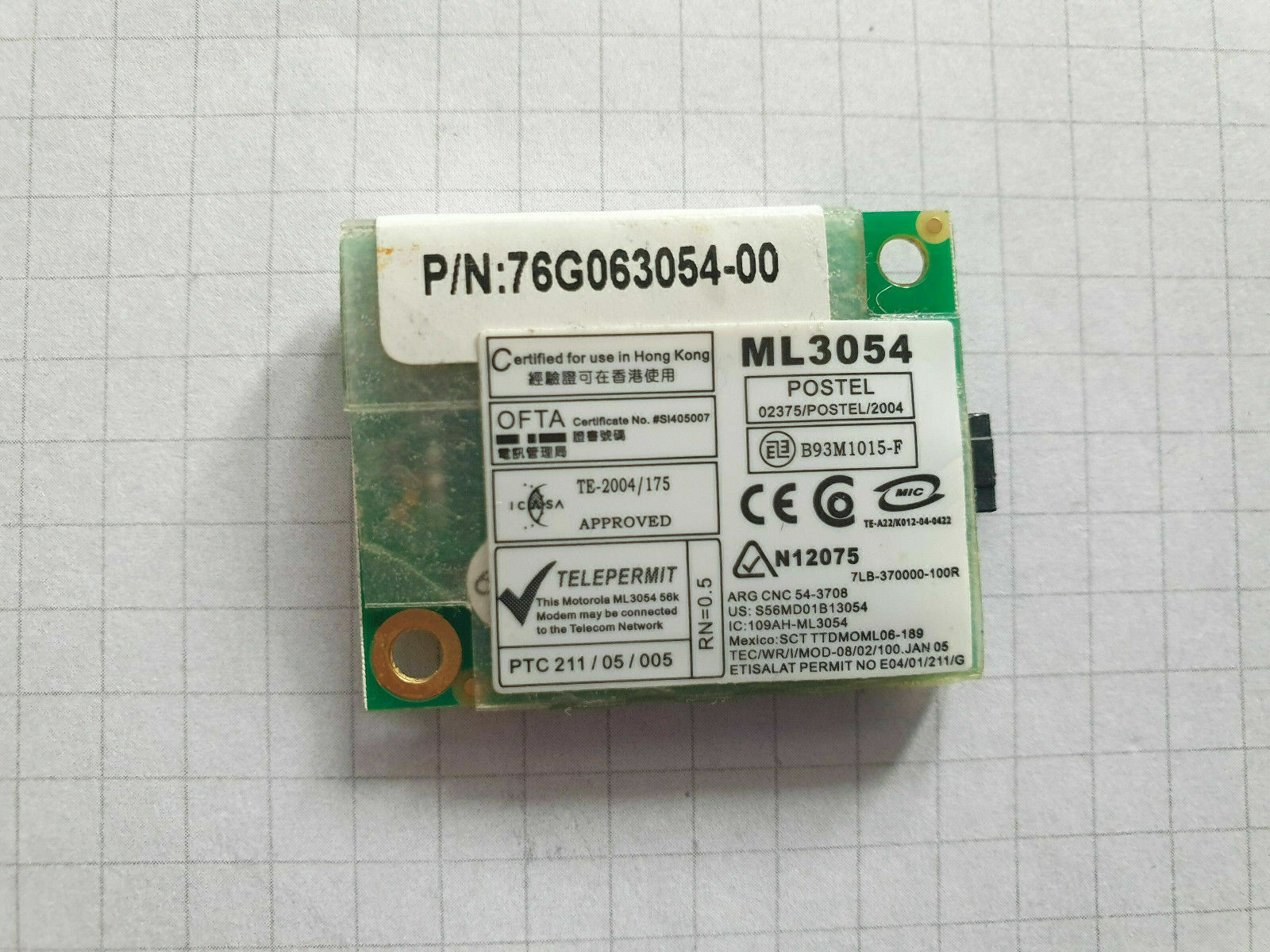 BELINEA O.BOOK V3 – 3.1 FAX ISDN Modem Card Board Module
