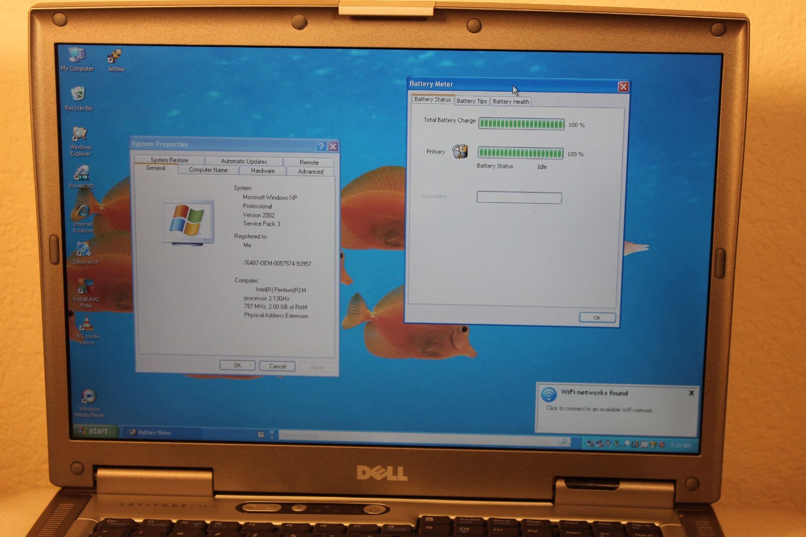 Dell D810 (1.86GHz/2.0GB/60GB/CDRW-DVD) WXGA Windows XP PRO, SERIAL Port