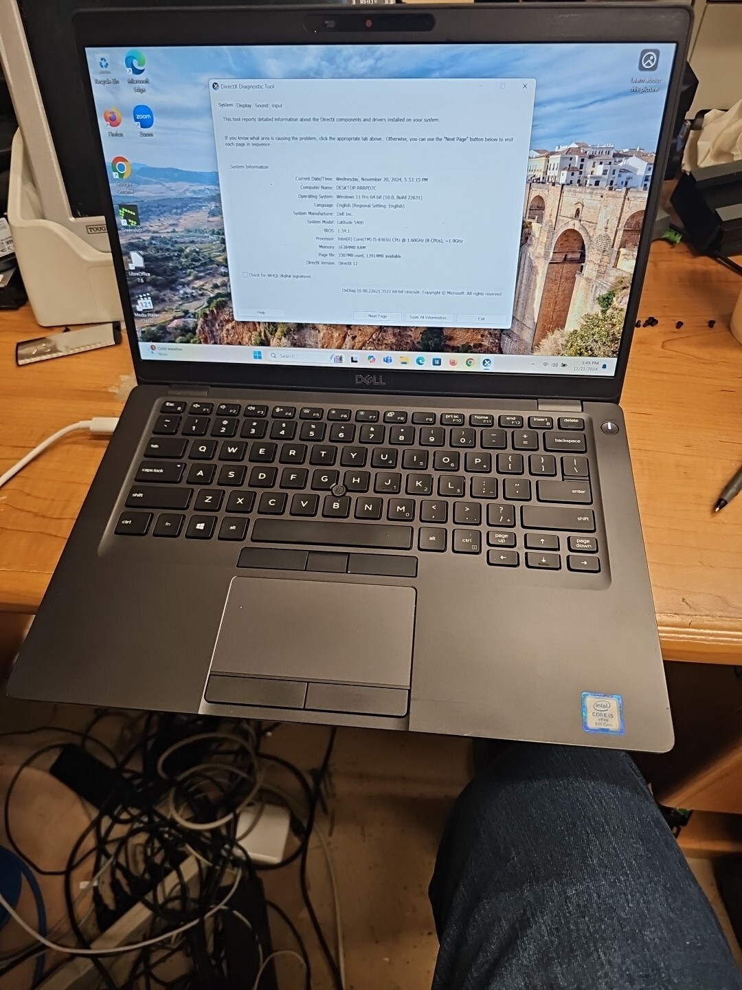 Dell Latitude 5400 Intel Core i5-8365U 16GB RAM 256GB SSD Batt Branded 111825-1