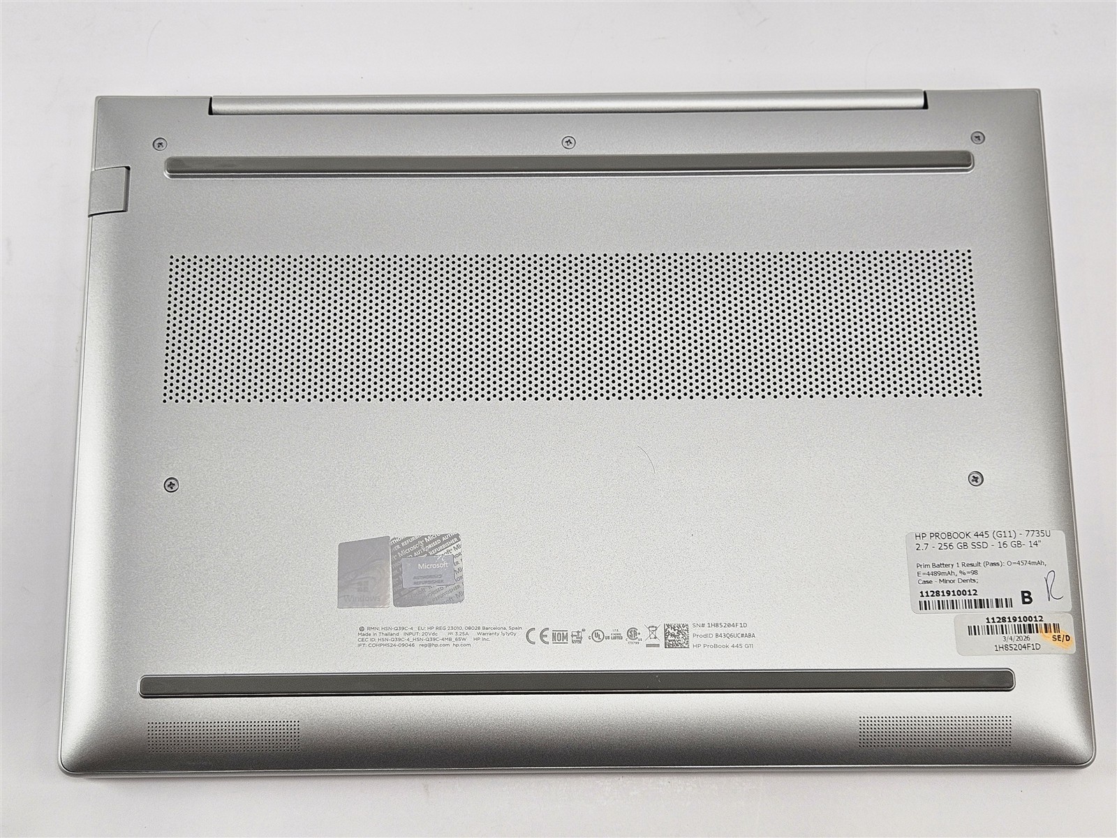 HP 14″ ProBook 445 G11 Ryzen 7 7735U 16GB RAM 256GB SSD Silver Laptop