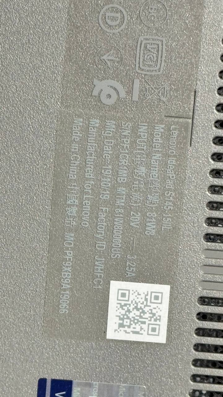 Lenovo IdeaPad S145-15IIL Intel Core i3 10th Gen 8RM 500GB SSD win 11 pro