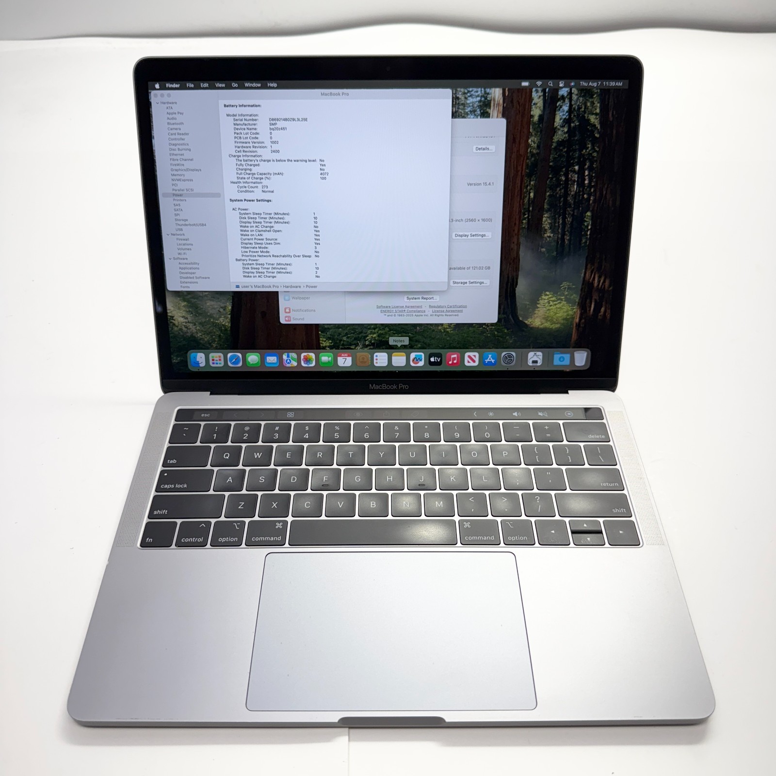 Apple MacBook Pro 13” 2019 i5-8257U 8GB 128gb SSD A2159