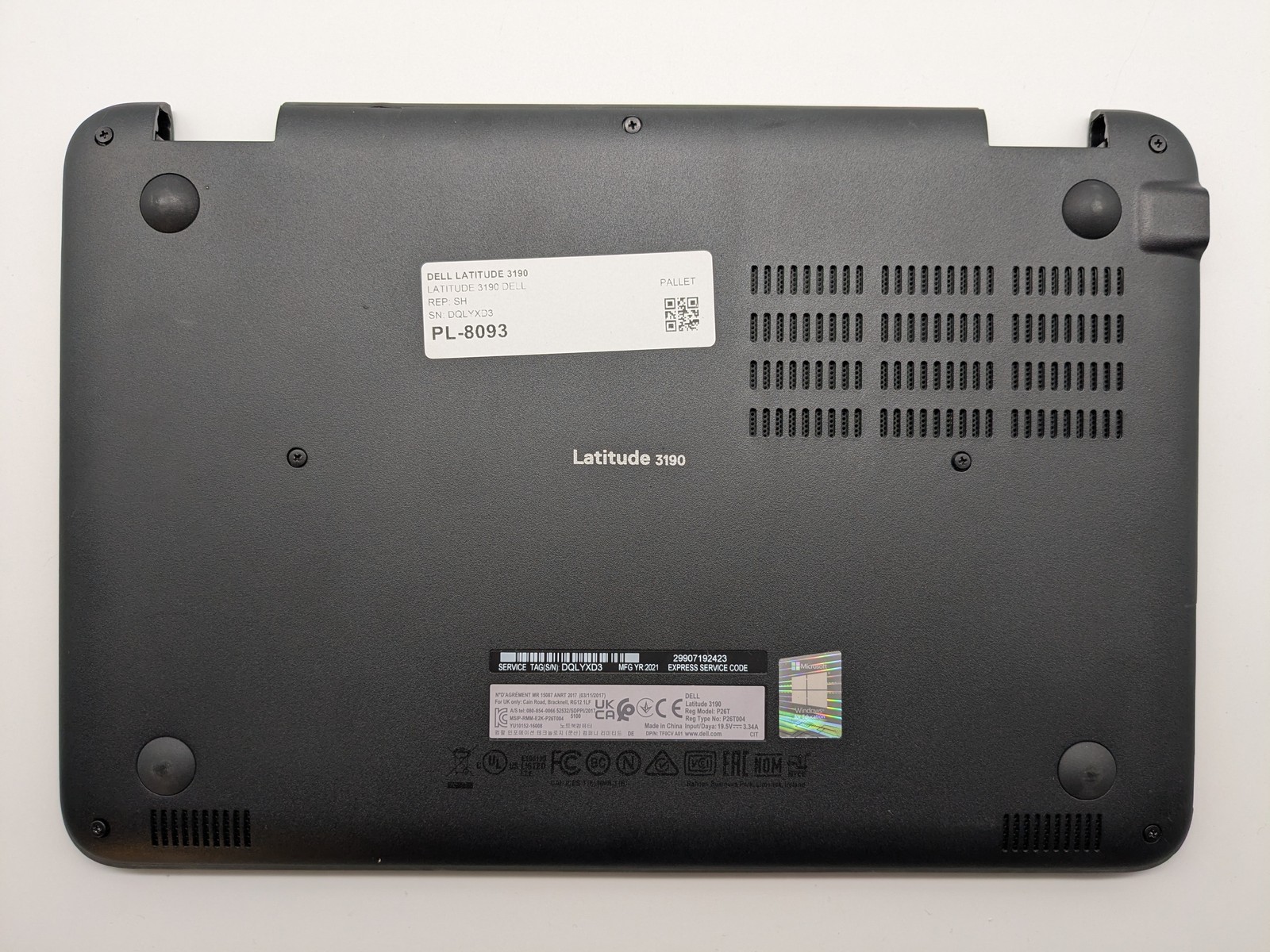 Dell Latitude 3190 19″ HD+ CELERON N4120 256GB SSD 4GB Palmrest *READ*