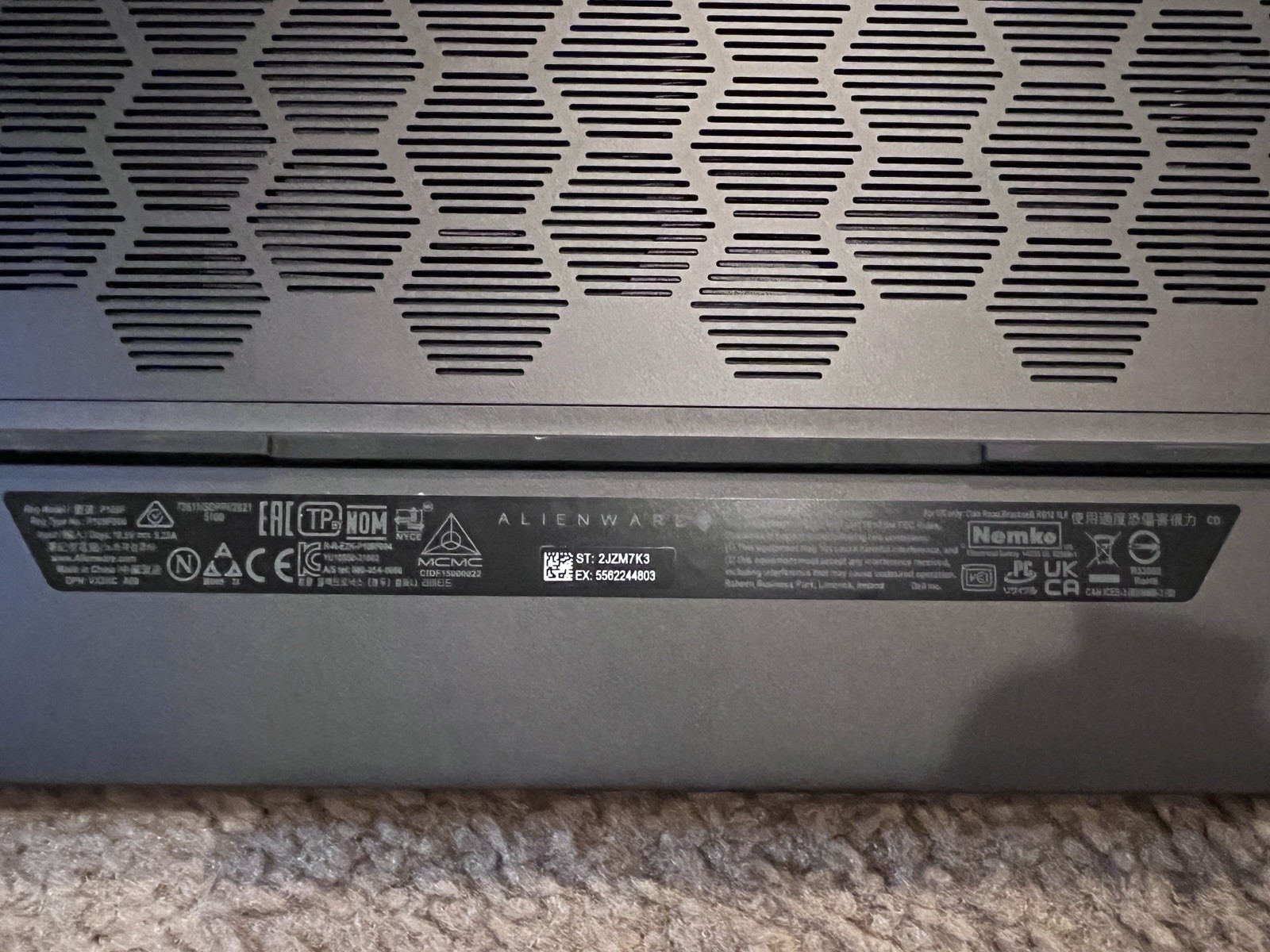 Alienware m15 R6 Gaming Laptop 32GB RAM