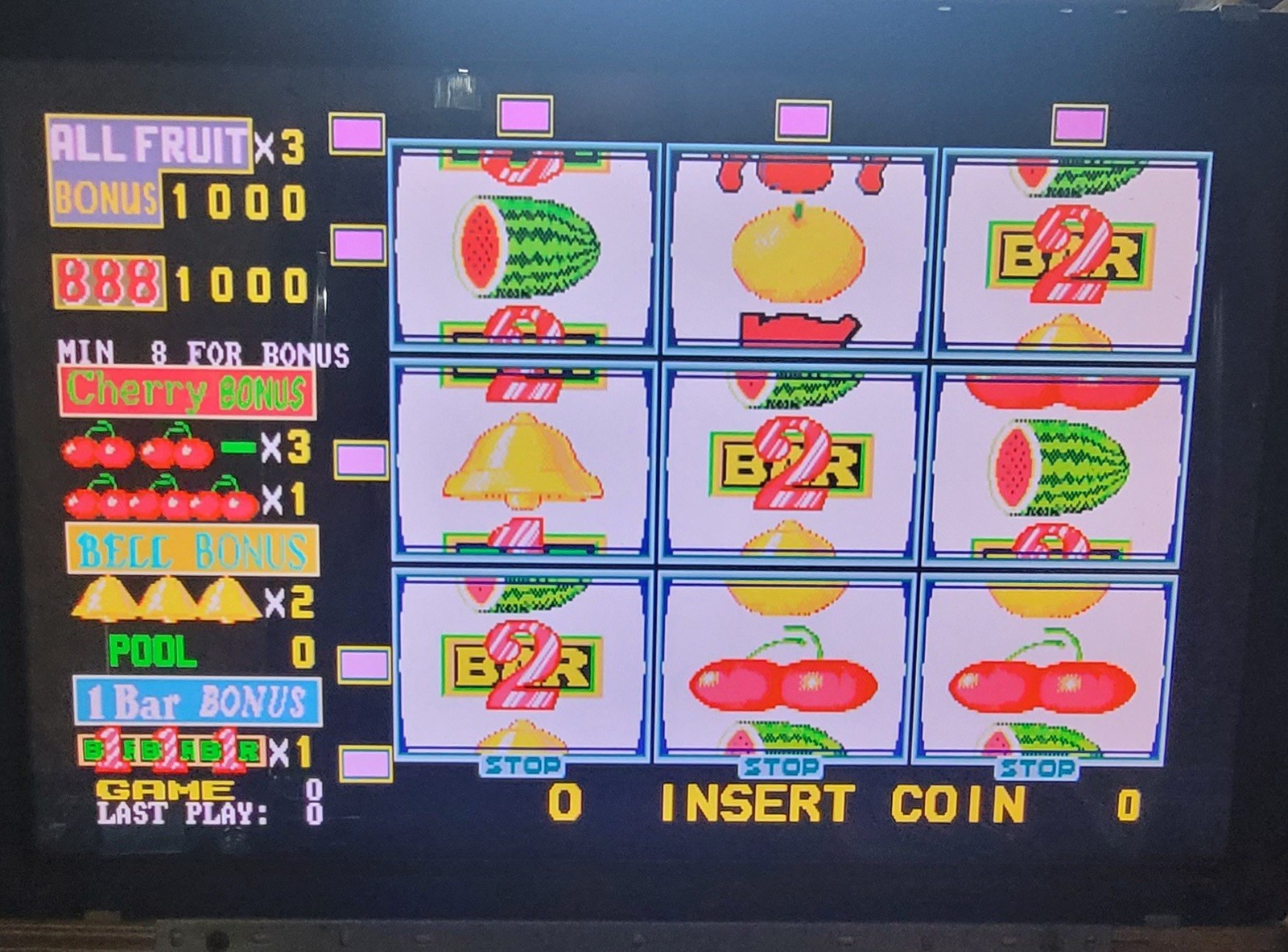 Cherry (96)) 8 Liner GameBoard
