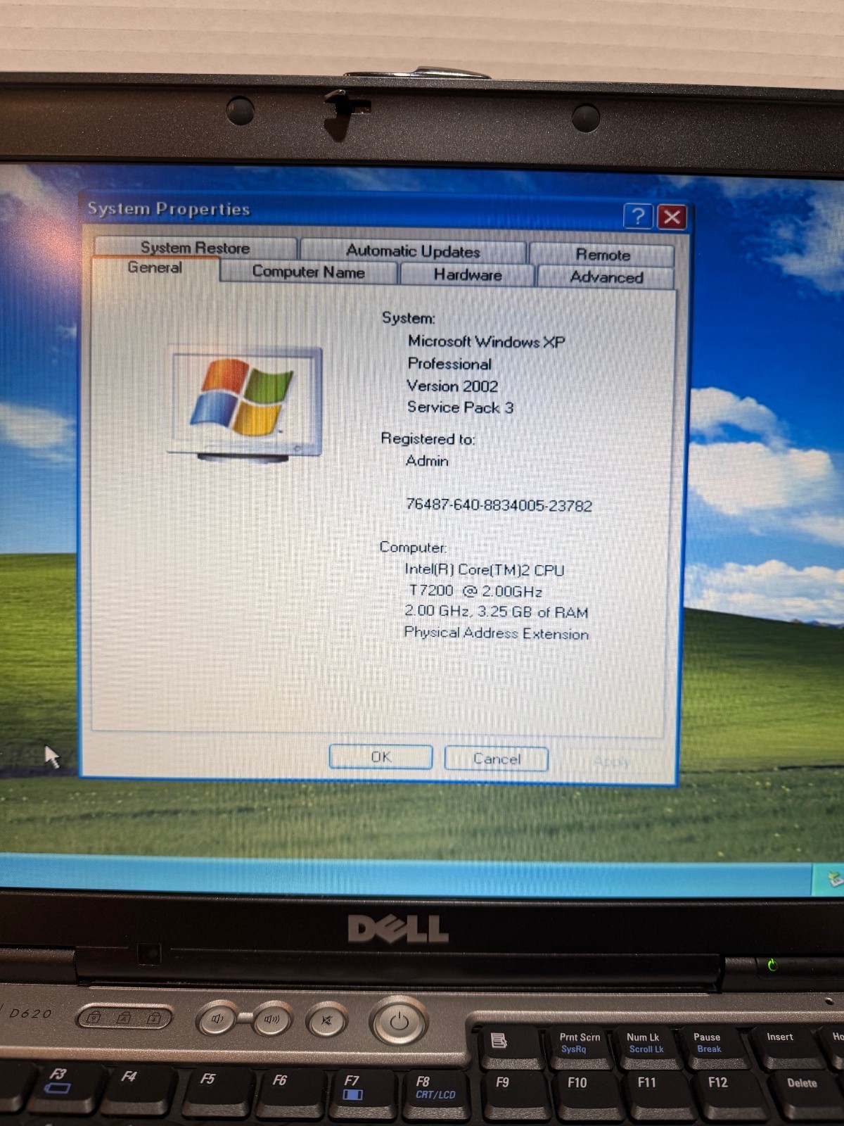 Dell D620 Laptop | Win XP Pro | 500GB SSD | 4GB RAM | Docking Station | WiFi