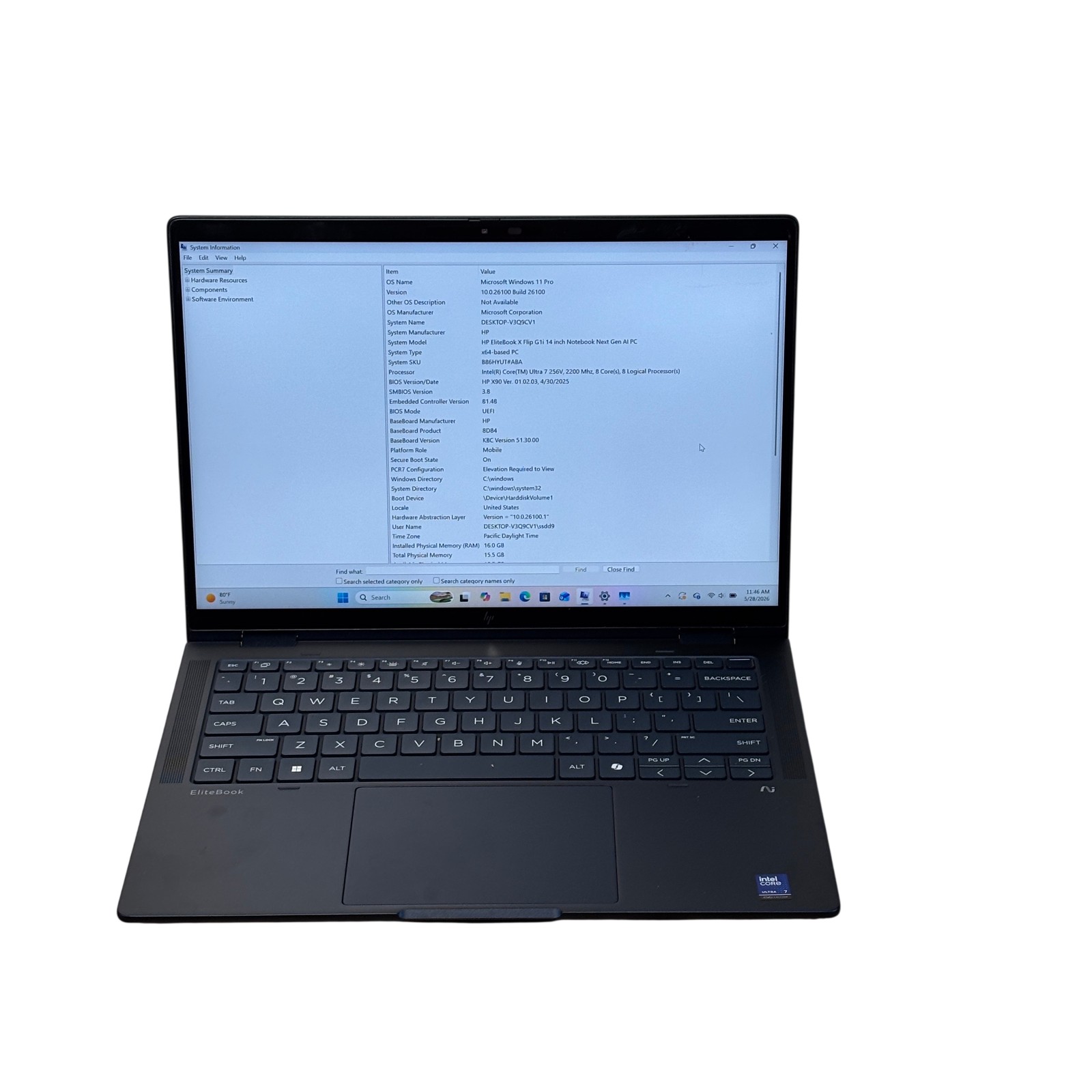HP EliteBook X Flip G1i 14 AI Intel Ultra 1 256V 2.2GHz 16GB RAM 512GB SSD 14″