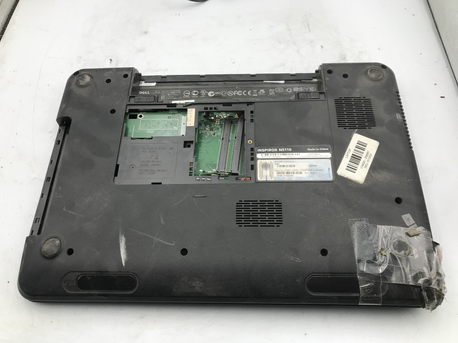 DELL INSPIRON N5110 – FOR PARTS/NO POWER – INTEL I5 2ND GEN – NO RAM – READ -BB