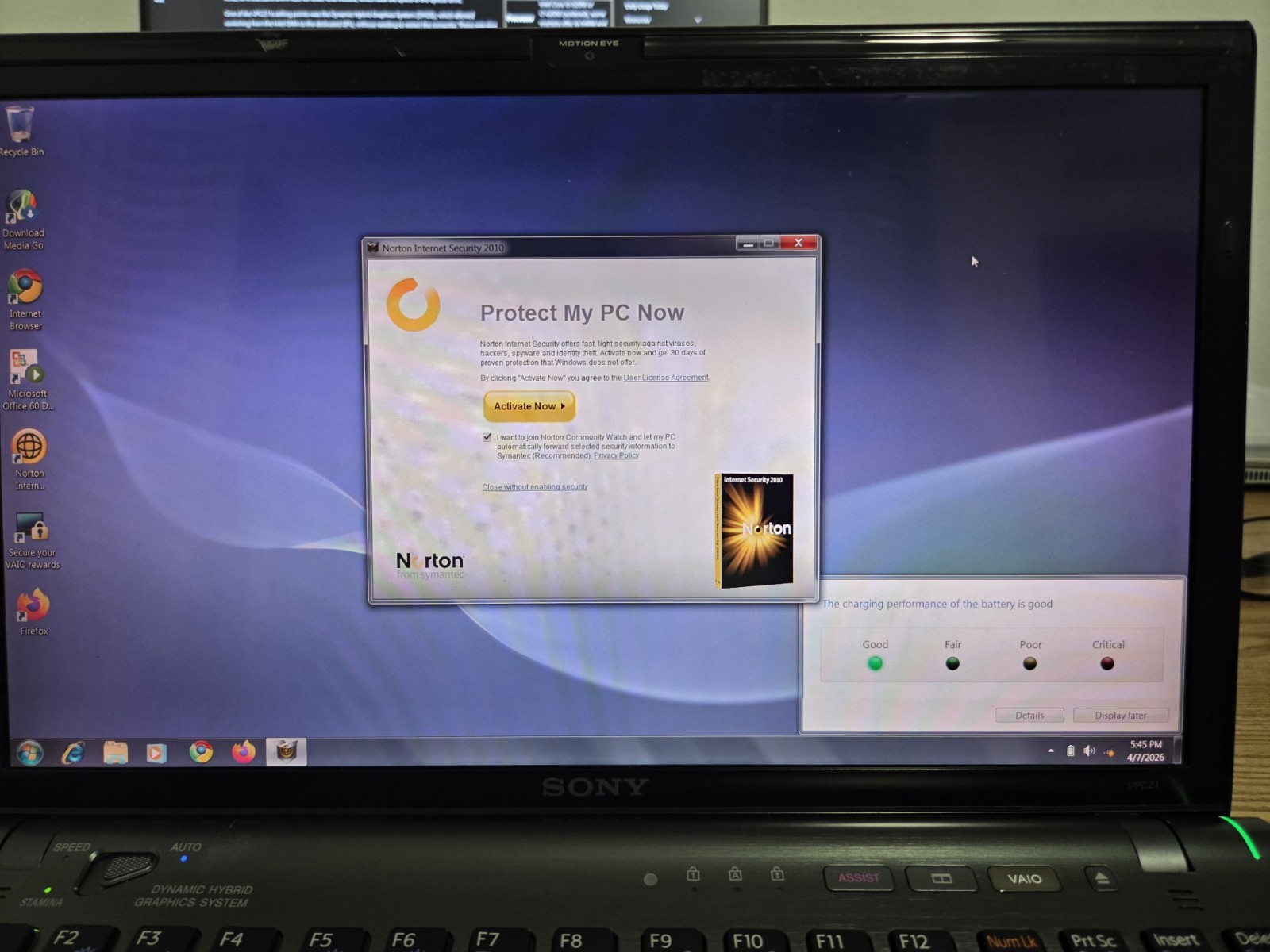 Sony Vaio VPCZ1290X Laptop Working Clean Repasted Win 7 Good Battery