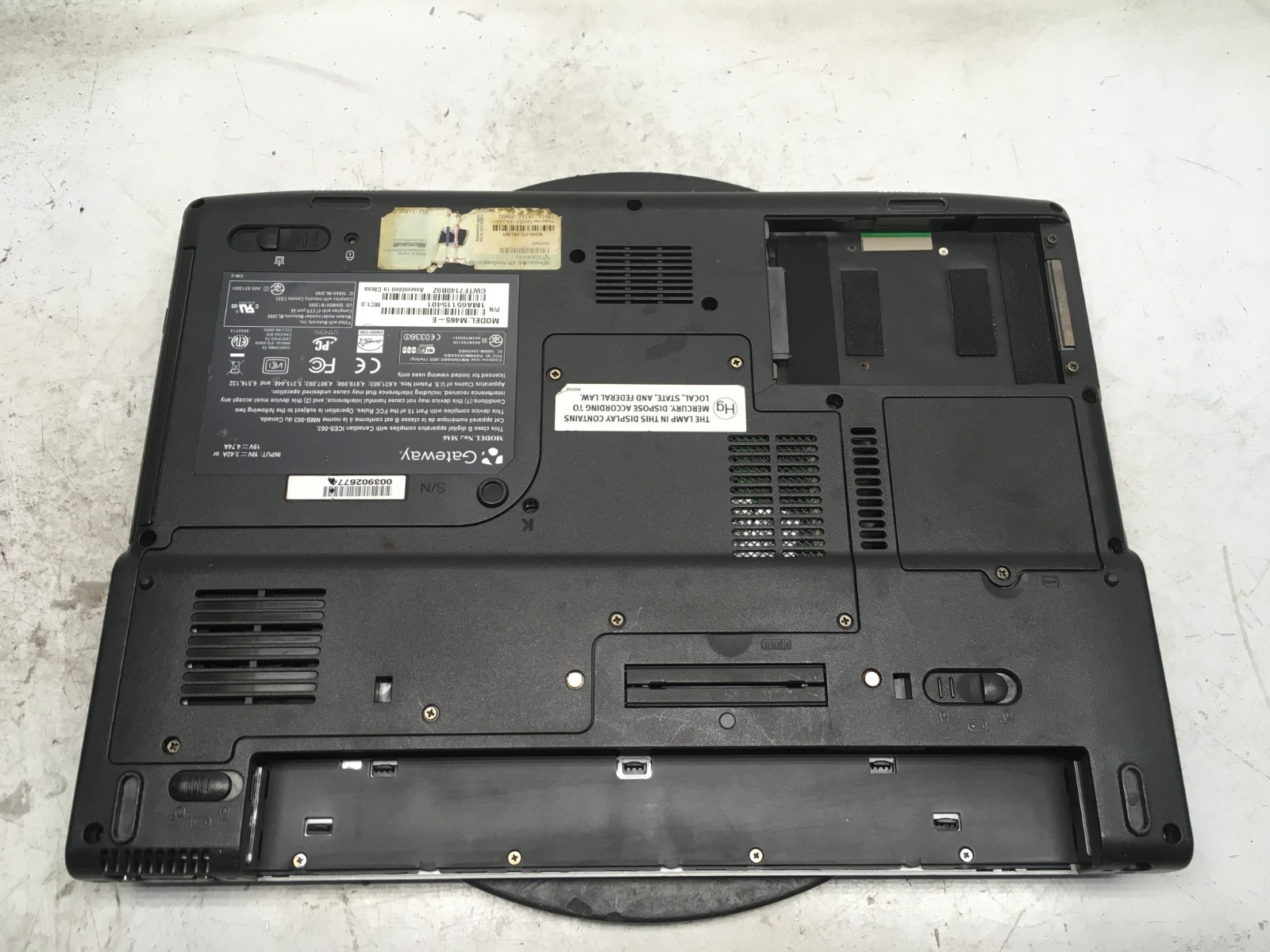 Gateway MA6 Intel Core 2 T5500 1660MHz 1 GB NO HDD