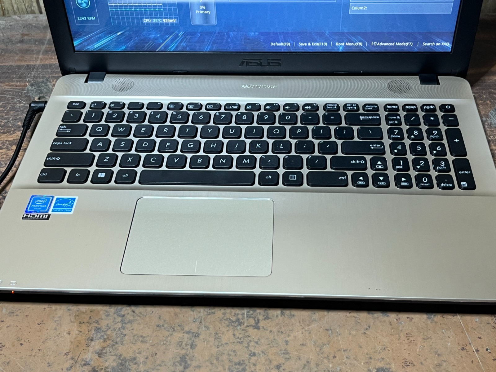 ASUS X541N 15.6″ Laptop Intel Pentium CPU 4GB RAM DVDRW HDMI Webcam NO HDD