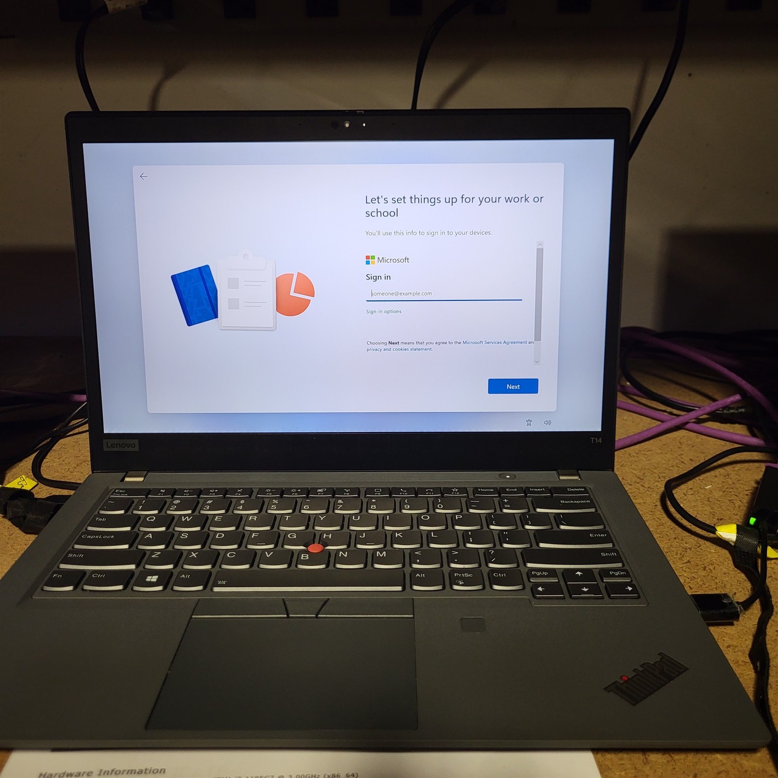 Scratched LCD Lenovo ThinkPad T14 Gen 2 Intel i7-1185G7 3GHz 16GB 512GB SSD w/OS