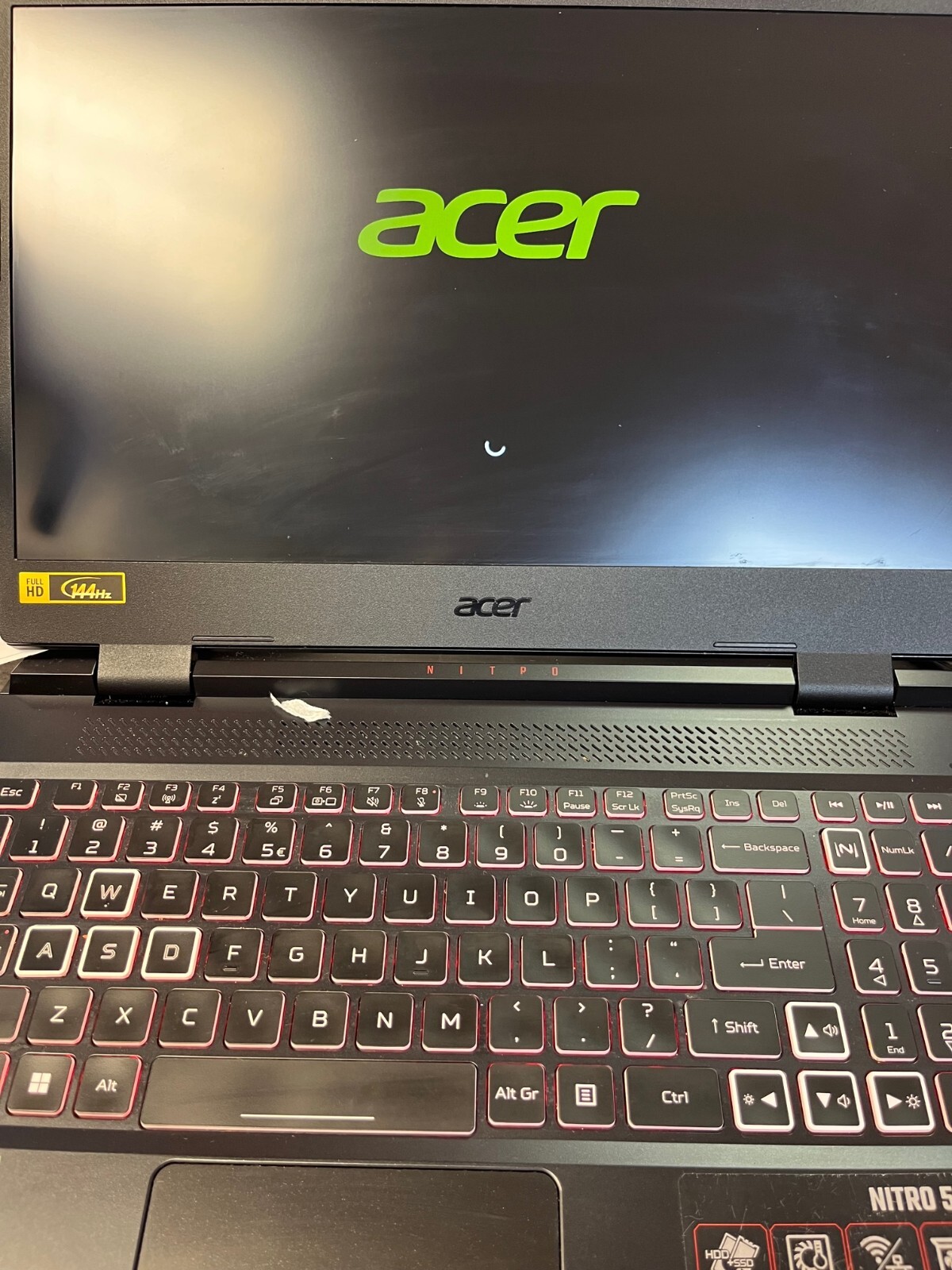 Acer Nitro 5 15.6″ AN515-58 16GB 512GB 3050 Ti i5-12500H 3.1GHz 144Hz Refresh