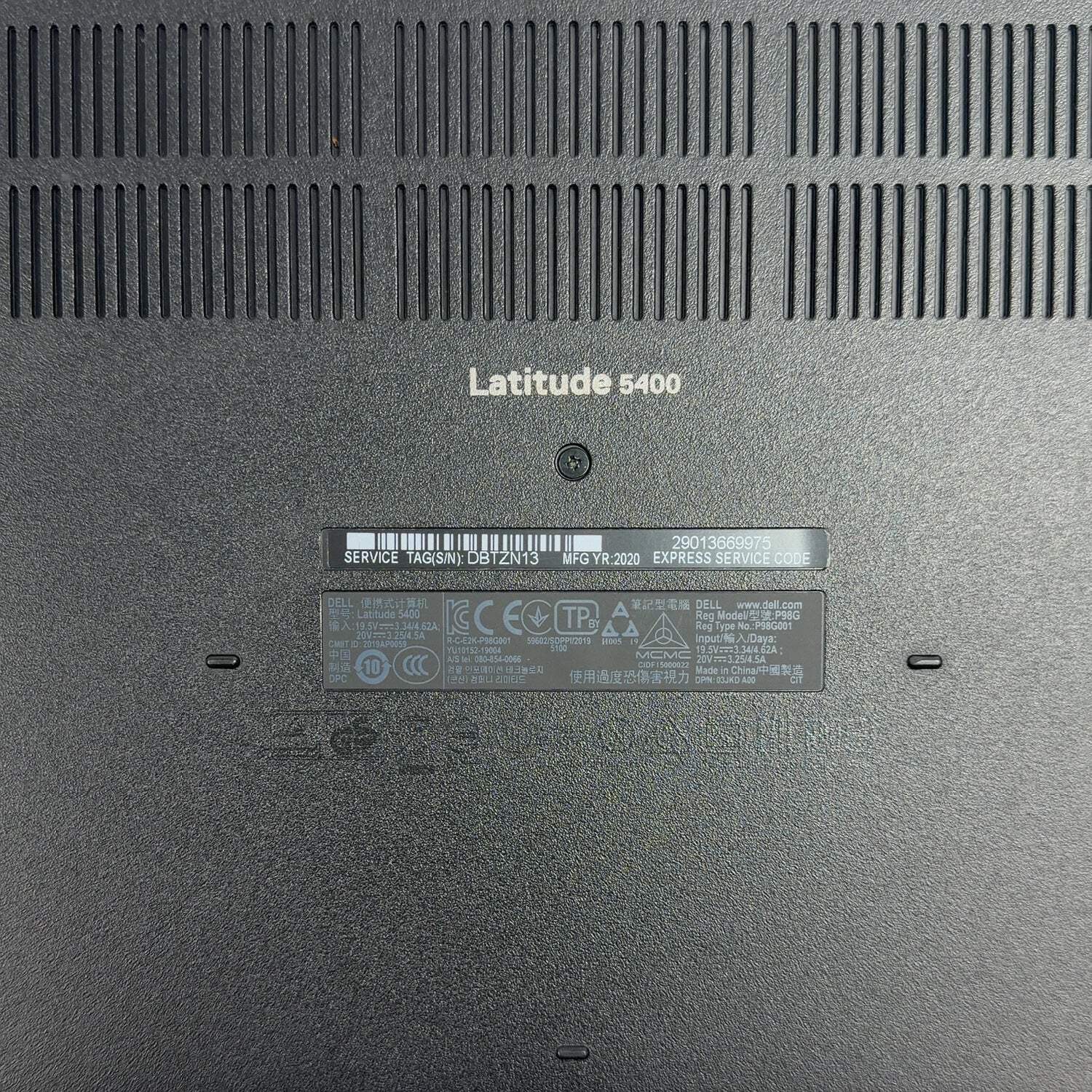 Broken Dell Latitude 5400 13.3″ i5-8265U 1.6GHz 8GB RAM 250GB SSD BRIGHT SPOTS
