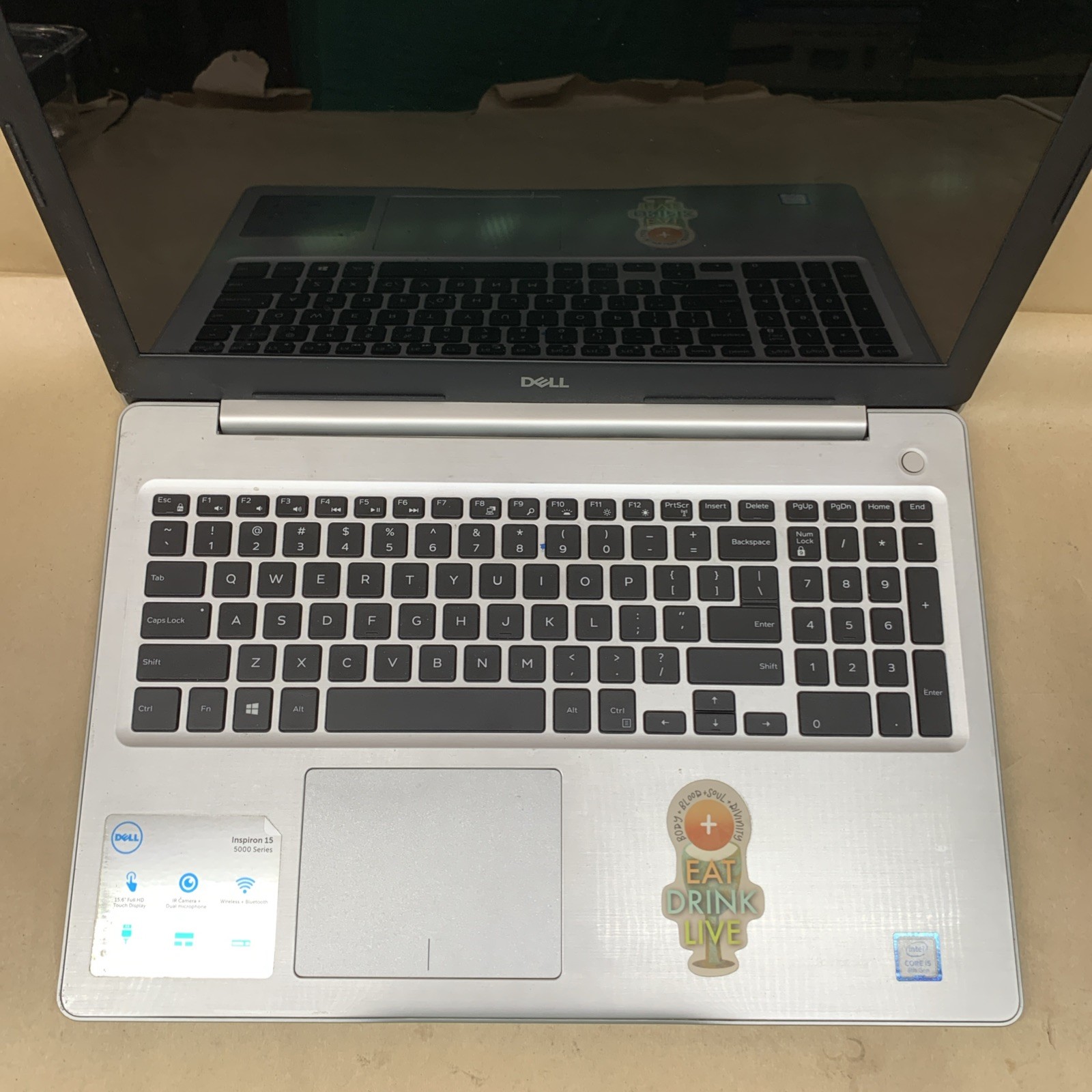 DELL INSPIRON 5570 INTEL CORE i5-8250U@3.2GHz, No SSD, No OS