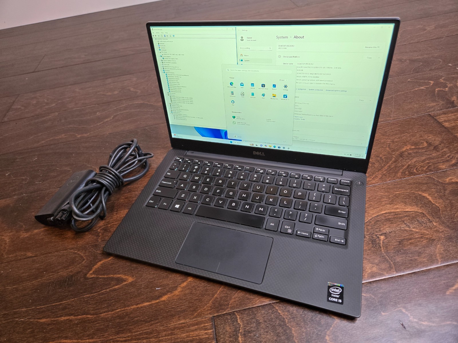Dell XPS 9343 Laptop Intel i5 5200U 2.20GHZ 13.3″ FHD 8GB 128GB SSD Windows 11