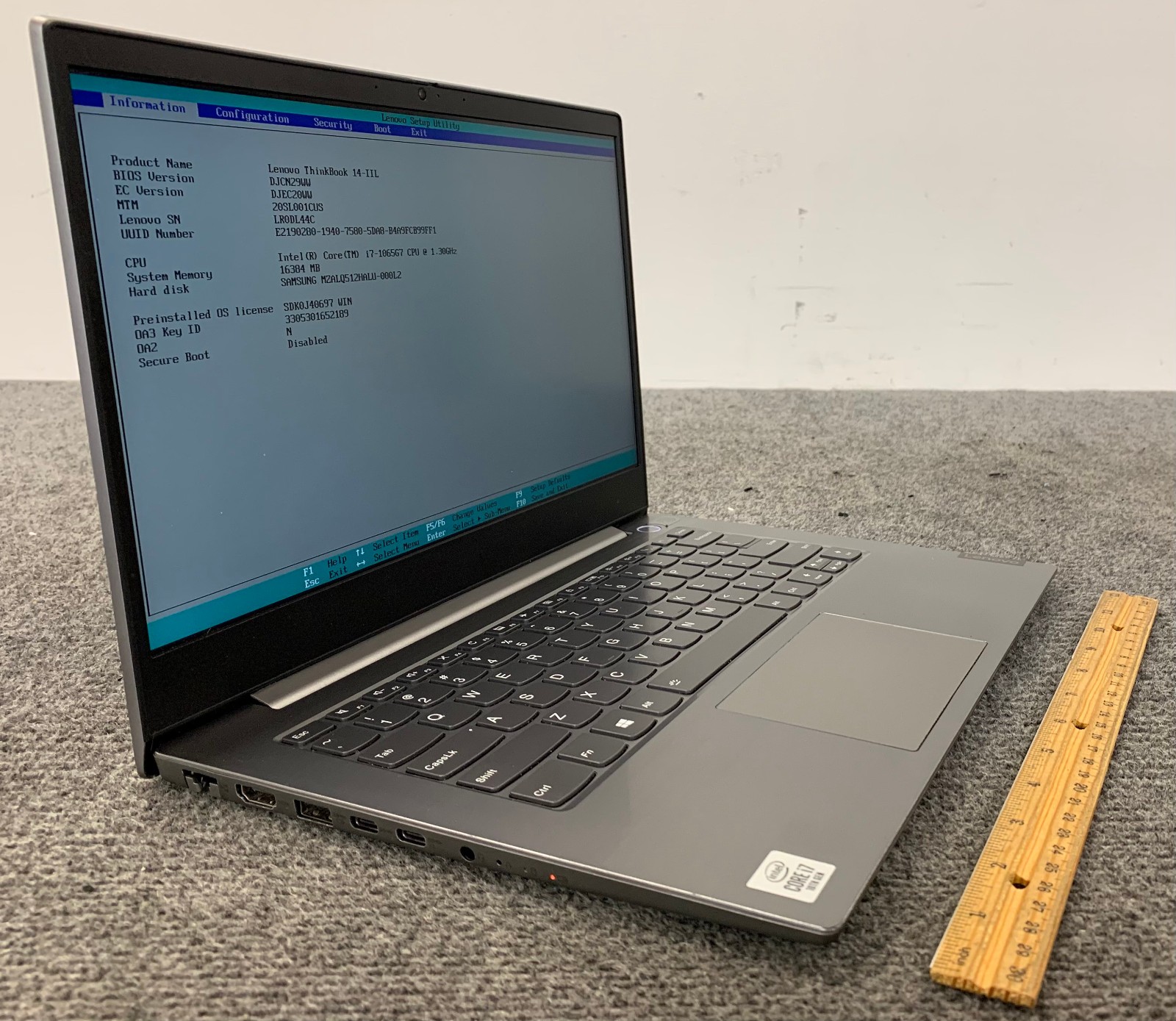 Lenovo ThinkBook 14-IIL 14″ Laptop i7-1065G7 16GB RAM 512GB NVMe, Remote Managed